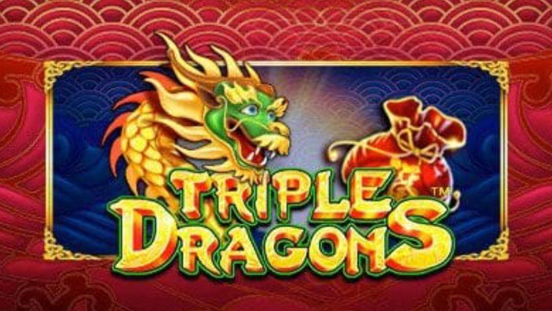 The title screen for Triple Dragons, the online slot by Pragmatic Play.