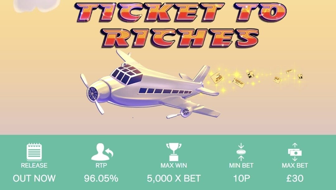 Ticket to Riches home screen.