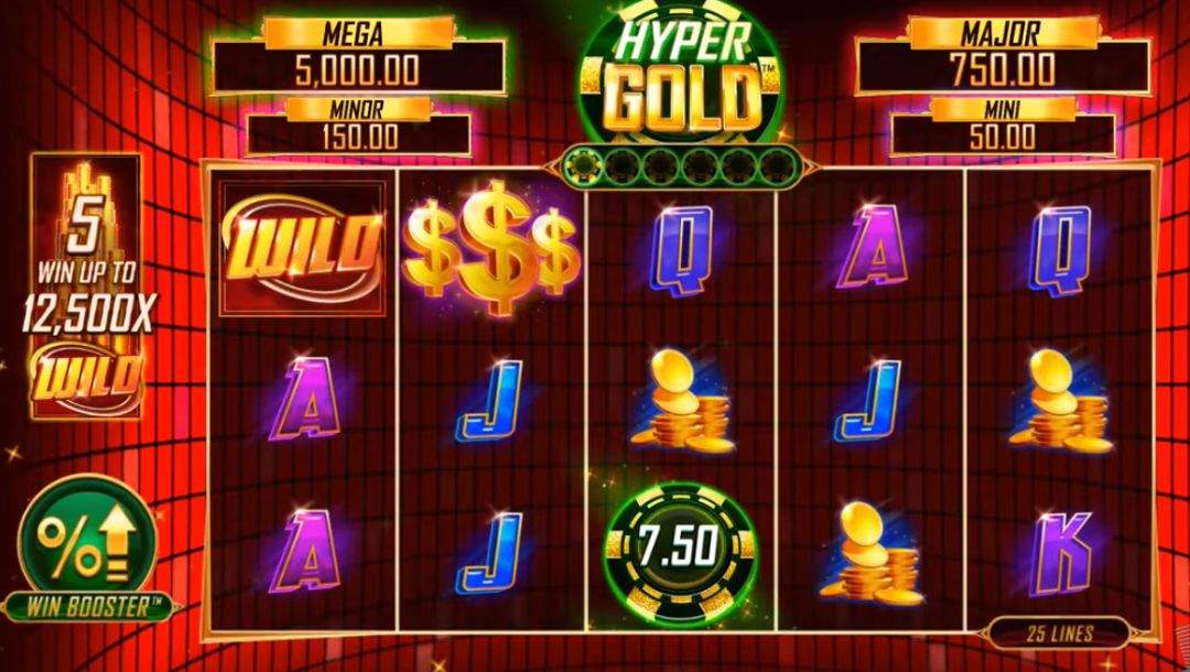 Screenshot of Hyper Gold casino game.