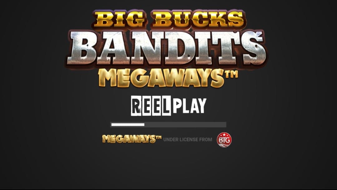 Big Bucks Bandits Megaways online slot game screenshot of the opening screen.