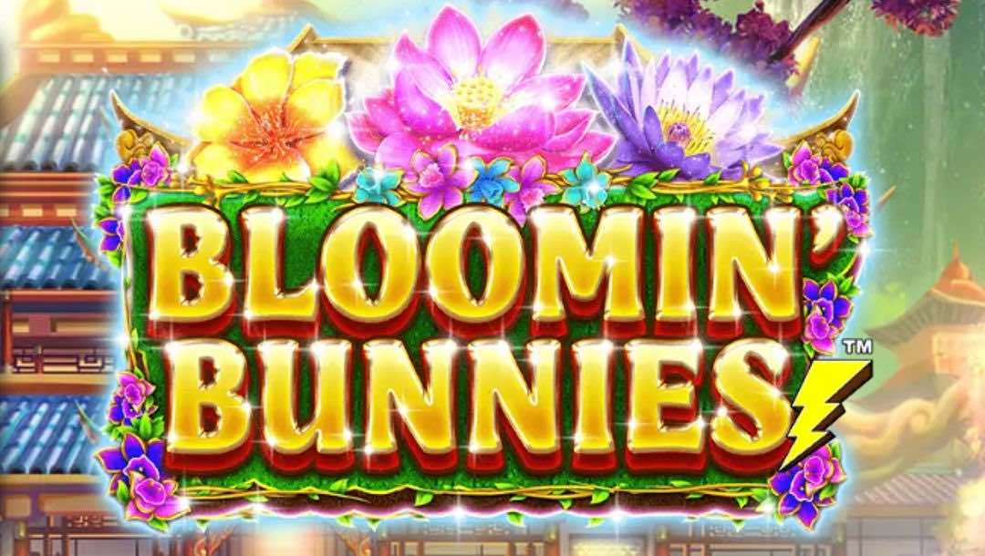 Bloomin’ Bunnies online slot loading screen.
