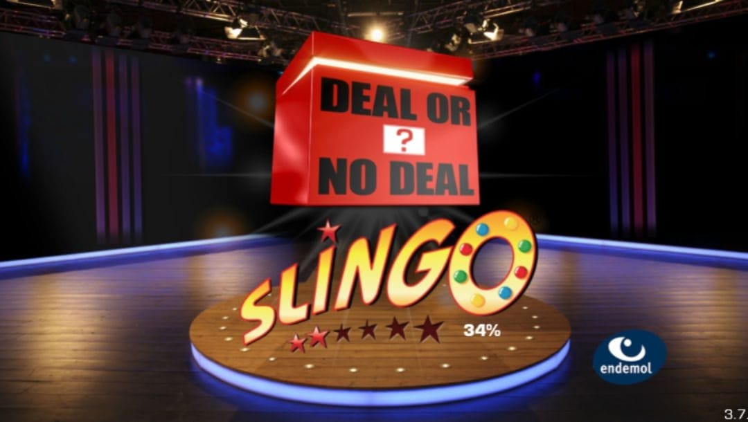 Screenshot of Deal or No Deal Slingo loading screen.