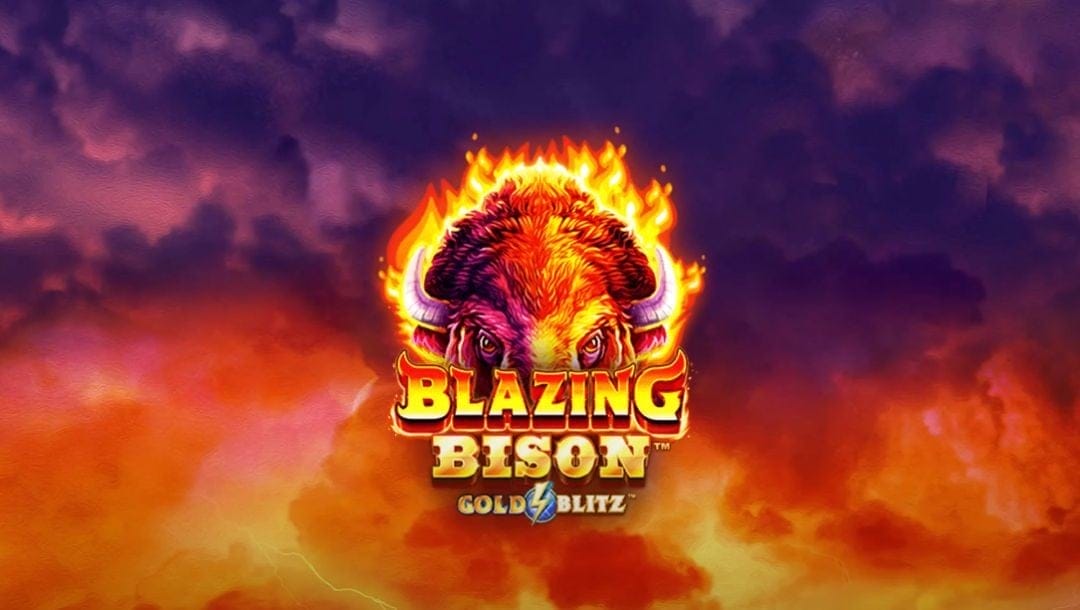 Screenshot of loading screen for Blazing Bison Gold Blitz online slot game