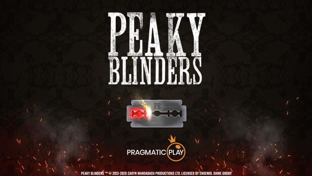Screenshot of Peaky Blinders online slot game loading screen