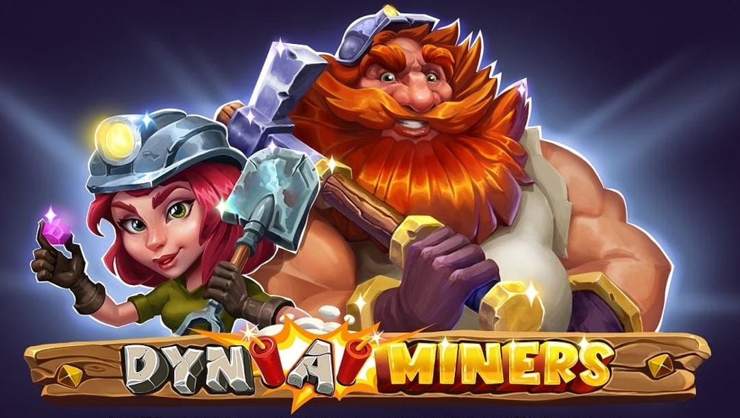 Title page for online slot Dyn-a-Miners by IGT