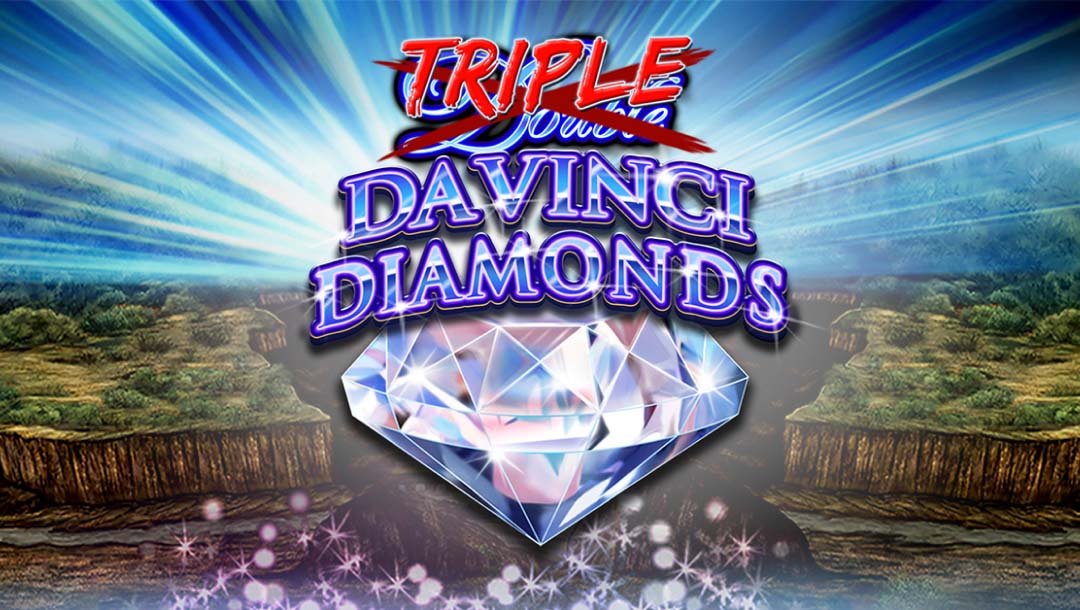 Triple Double Da Vinci Diamonds online slot game loading screen, featuring the game logo.