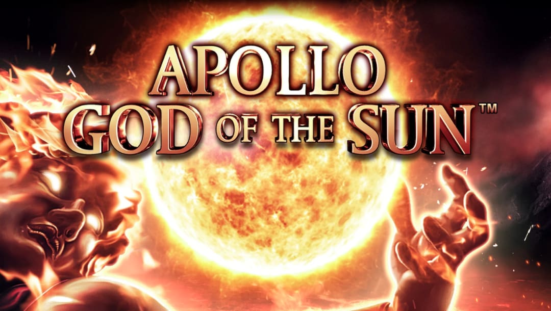 Apollo God of the Sun loading screen, featuring the game logo, and Apollo holding the sun.