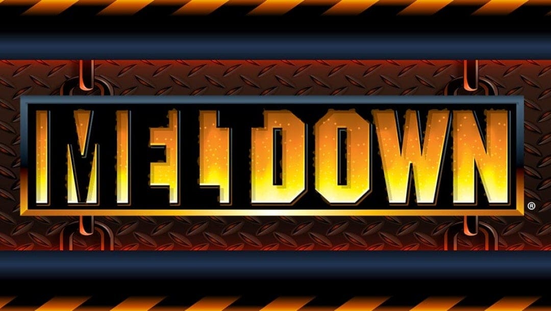 The Meltdown casino game loading screen, featuring the game logo.
