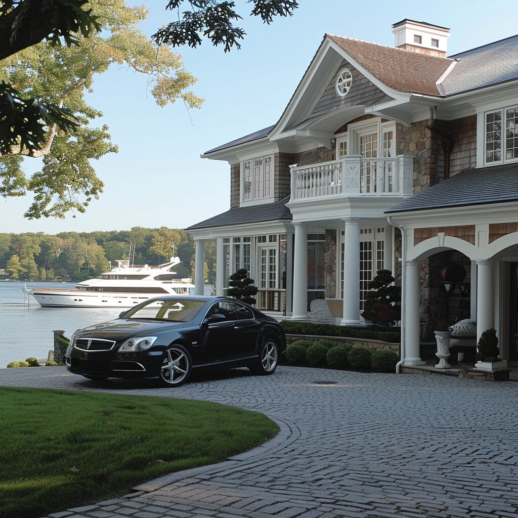 An AI developed image depicting what Connecticut residents would spend their lottery winnings on