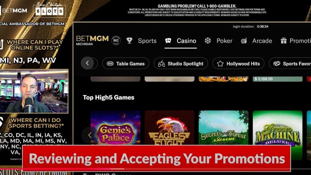 BetMGM Casino Basics including Deposits, Withdrawals and Offers