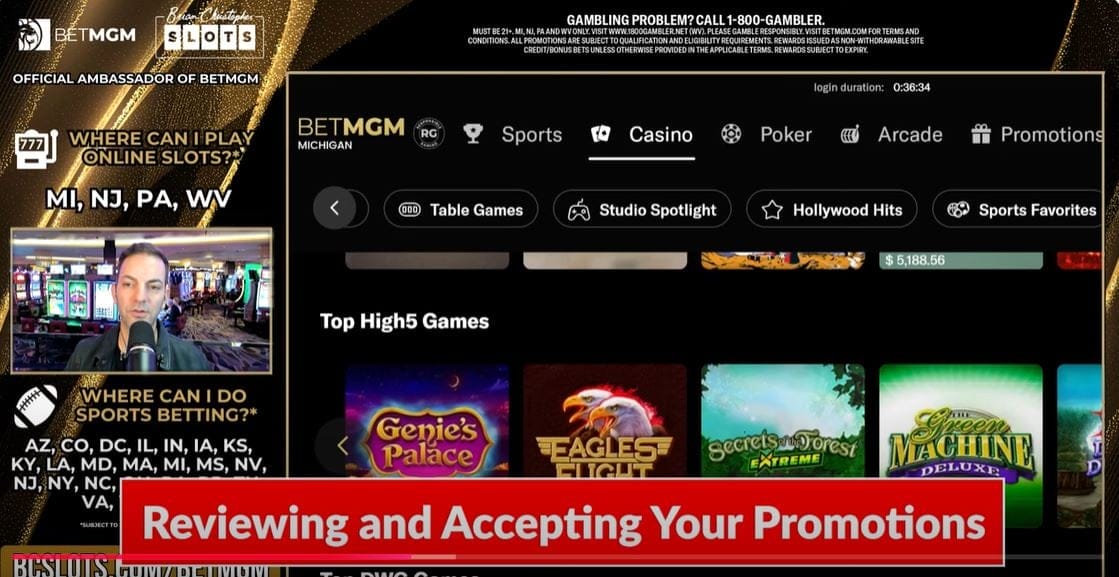 BetMGM Casino Basics including Deposits, Withdrawals and Offers