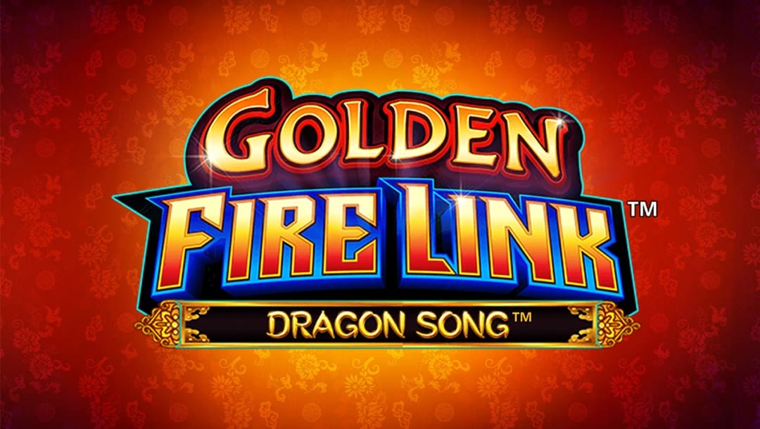 The Golden Fire Link Dragon Song online slot game loading screen featuring the game logo.