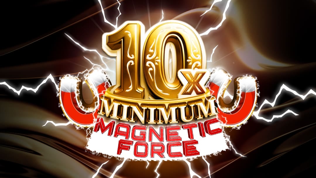 The 10X Minimum Magnetic Force online slot game banner featuring the game logo.