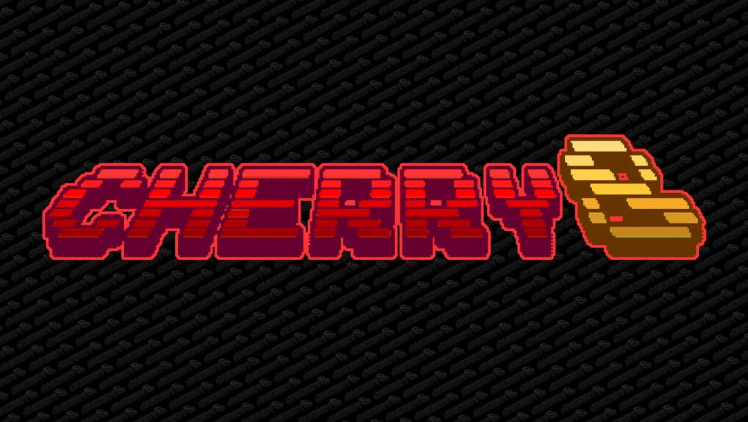 The Cherry8 slot game banner featuring the game logo on a black background.